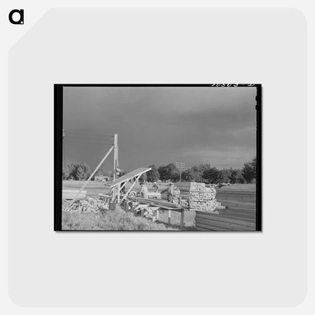 アートポストカード-FSA Trailer Camp Construction
 - ラッセル リー Postcard.