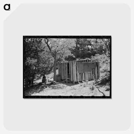 アートポストカード-Temporary Home of Tie Hewer
 - ラッセル リー Postcard.