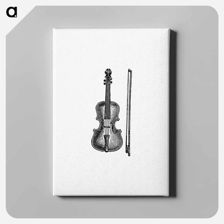 アートパネル-Violin Engraving
 - 大英図書館 Canvas.