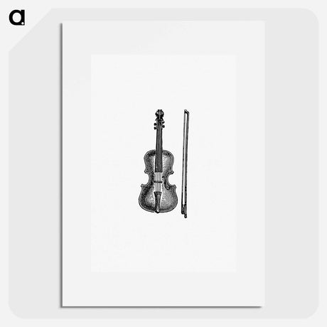 アートポスター-Violin Engraving
 - 大英図書館 Poster.