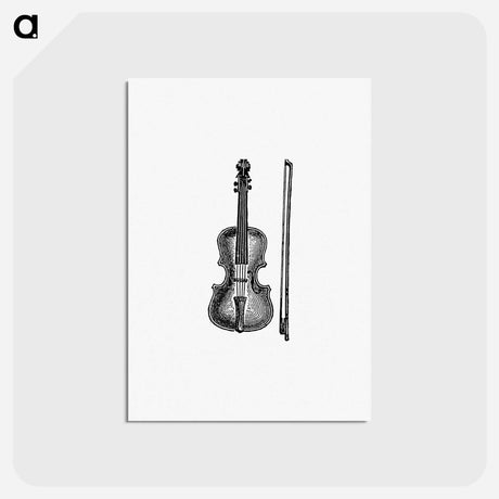 アートポストカード-Violin Engraving
 - 大英図書館 Postcard.
