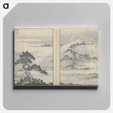 アートパネル-Hokusai's Fugaku Hyakkei - 葛飾 北斎 Canvas.