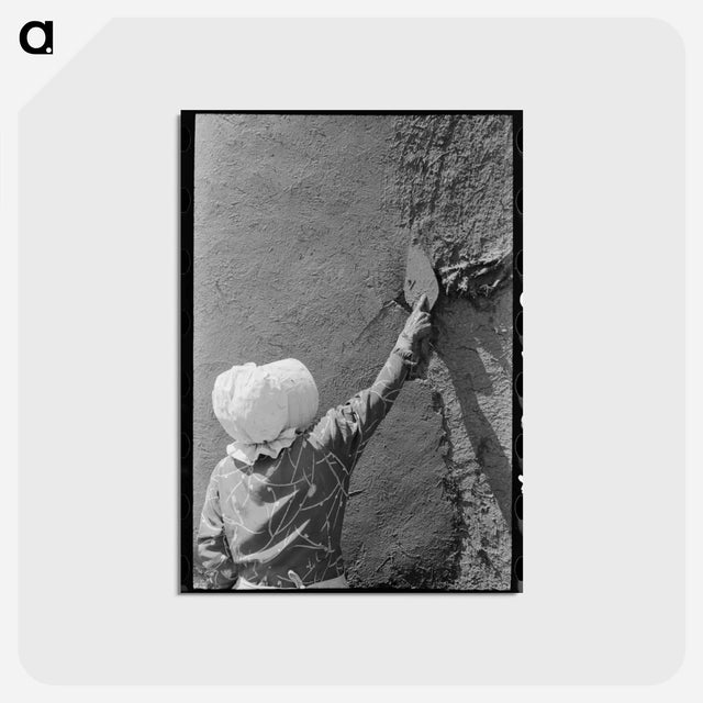 アートポストカード-Adobe House Plastering
 - ラッセル リー Postcard.