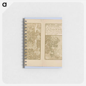 アートメモ帳-Catalogusomslag met bladeren en bloemen by Theo van Hoytema - テオ ヴァン ホイテマ Memo.