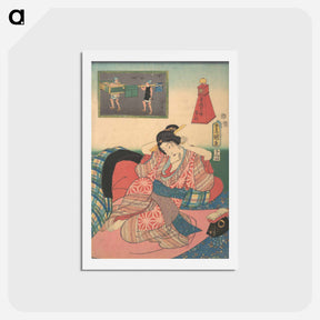 アートポストカード-Twelve Hours of Spring Pleasures: Hour of the Dragon
 - 歌川 国貞 Postcard.