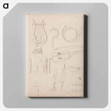 Lyyra, postitorvi, rumpu, viulu - アルバート エーデルフェルト Canvas.