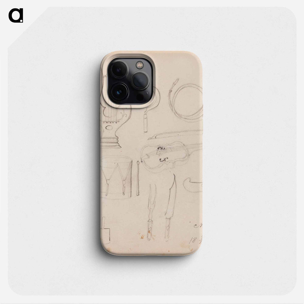 Lyyra, postitorvi, rumpu, viulu - アルバート エーデルフェルト Phone Case.