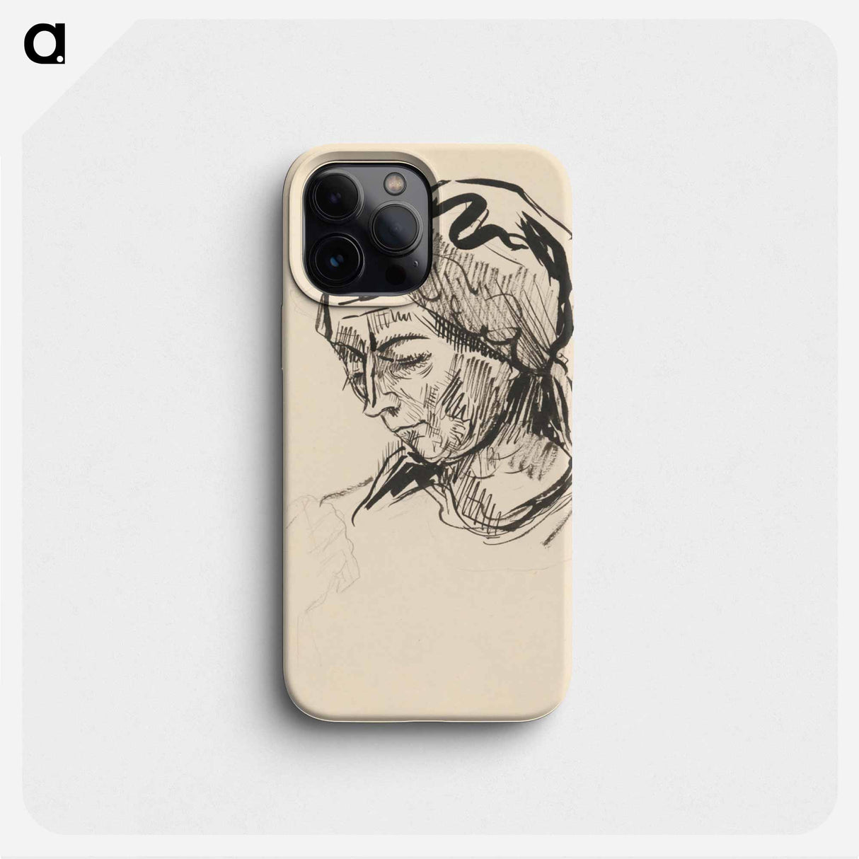 Sketchbook 19 female head - アーノルド ピーター ワイズ クビンチャン Phone Case.