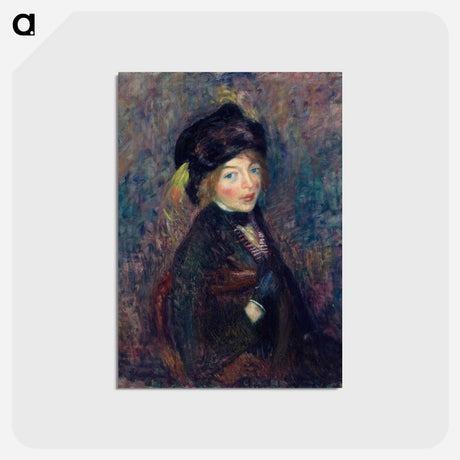 アートポストカード-Head of Girl, Feather in Turban
 - バーンズ・コレクション Postcard.