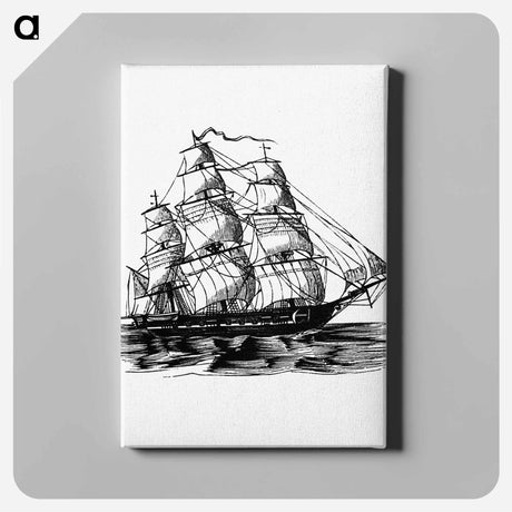 アートパネル-Ship Illustration from The Young Voyager
 - 大英図書館 Canvas.