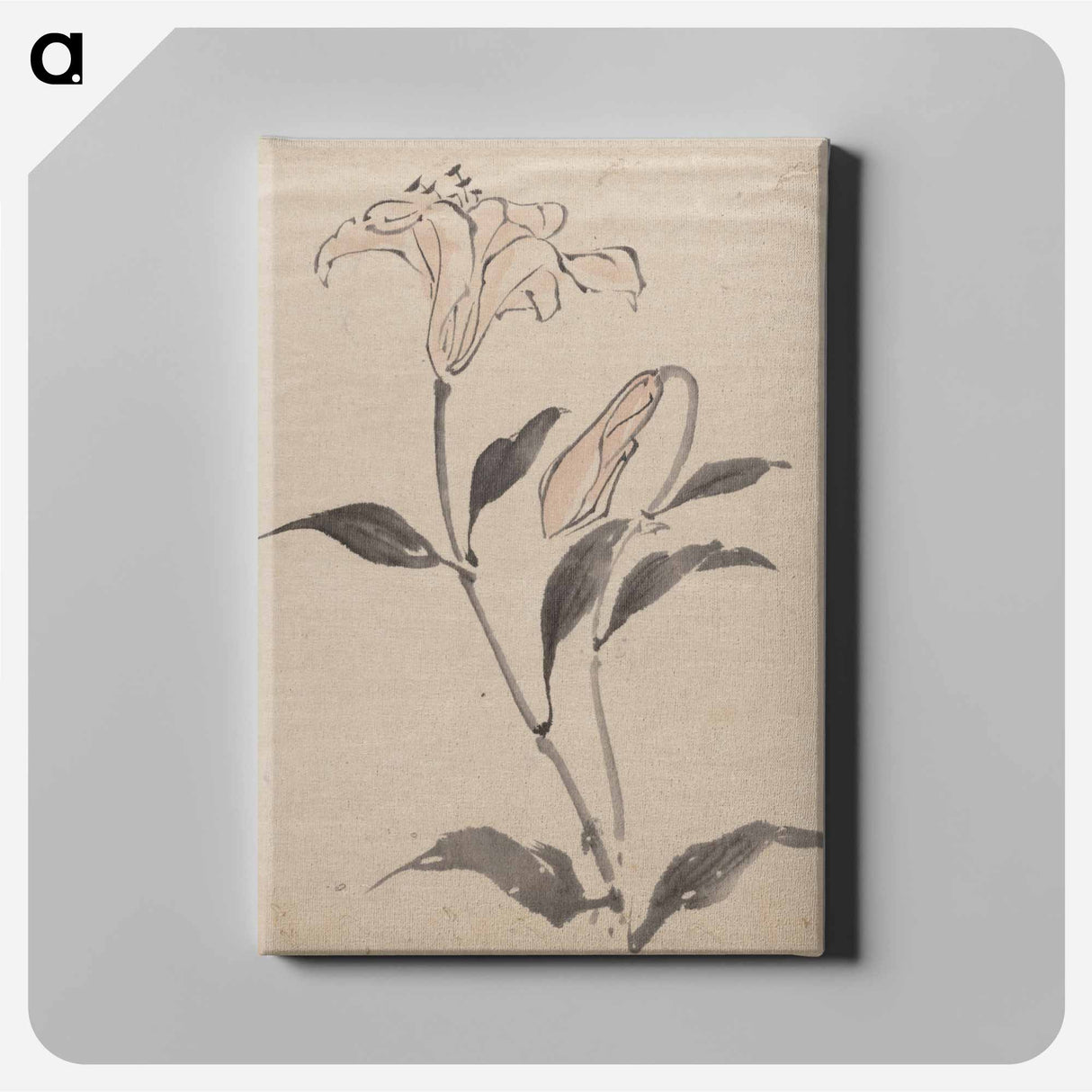 アートパネル-Flower - 葛飾 北斎 Canvas.