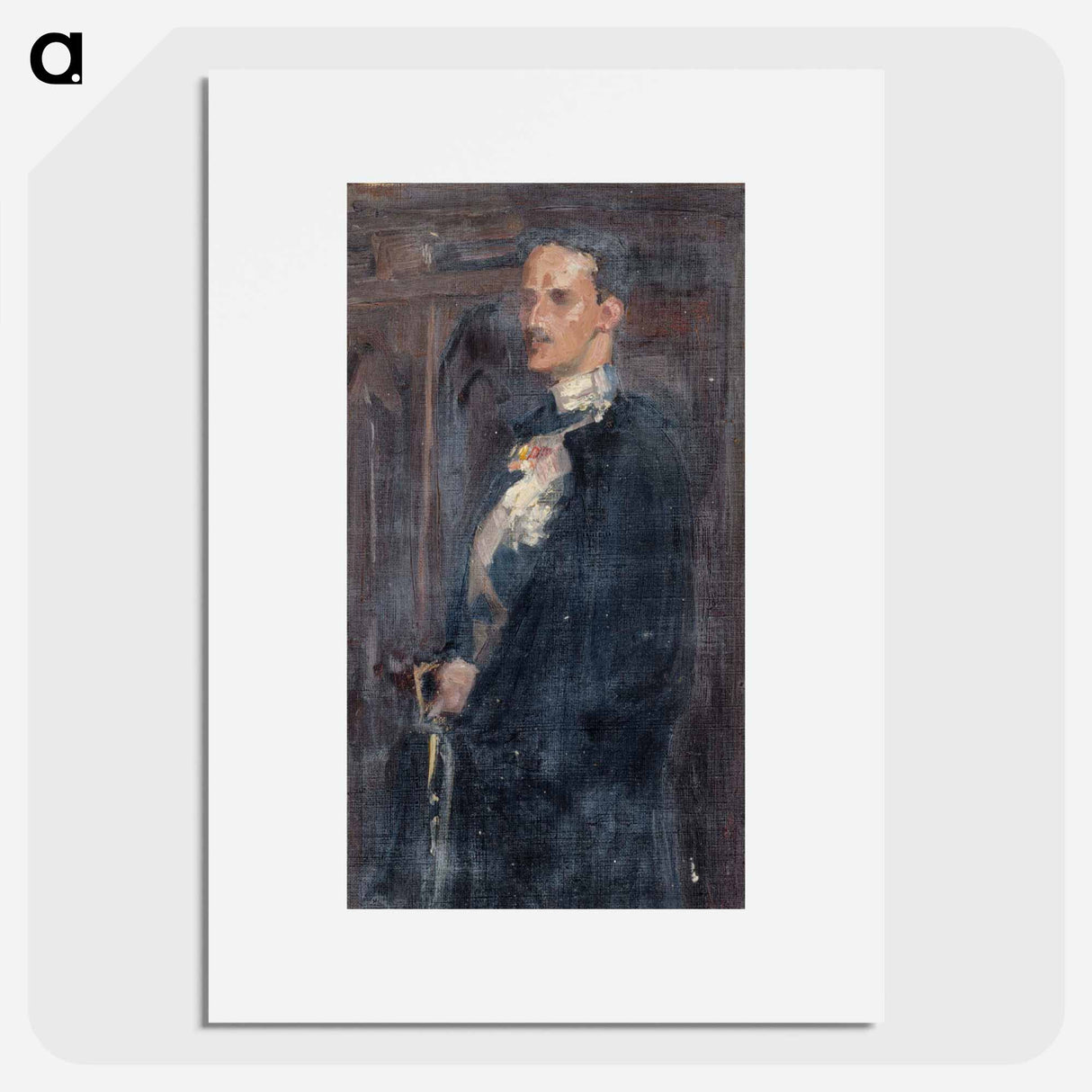 Skecth for the portrait of prince carl - アルバート エーデルフェルト Poster.