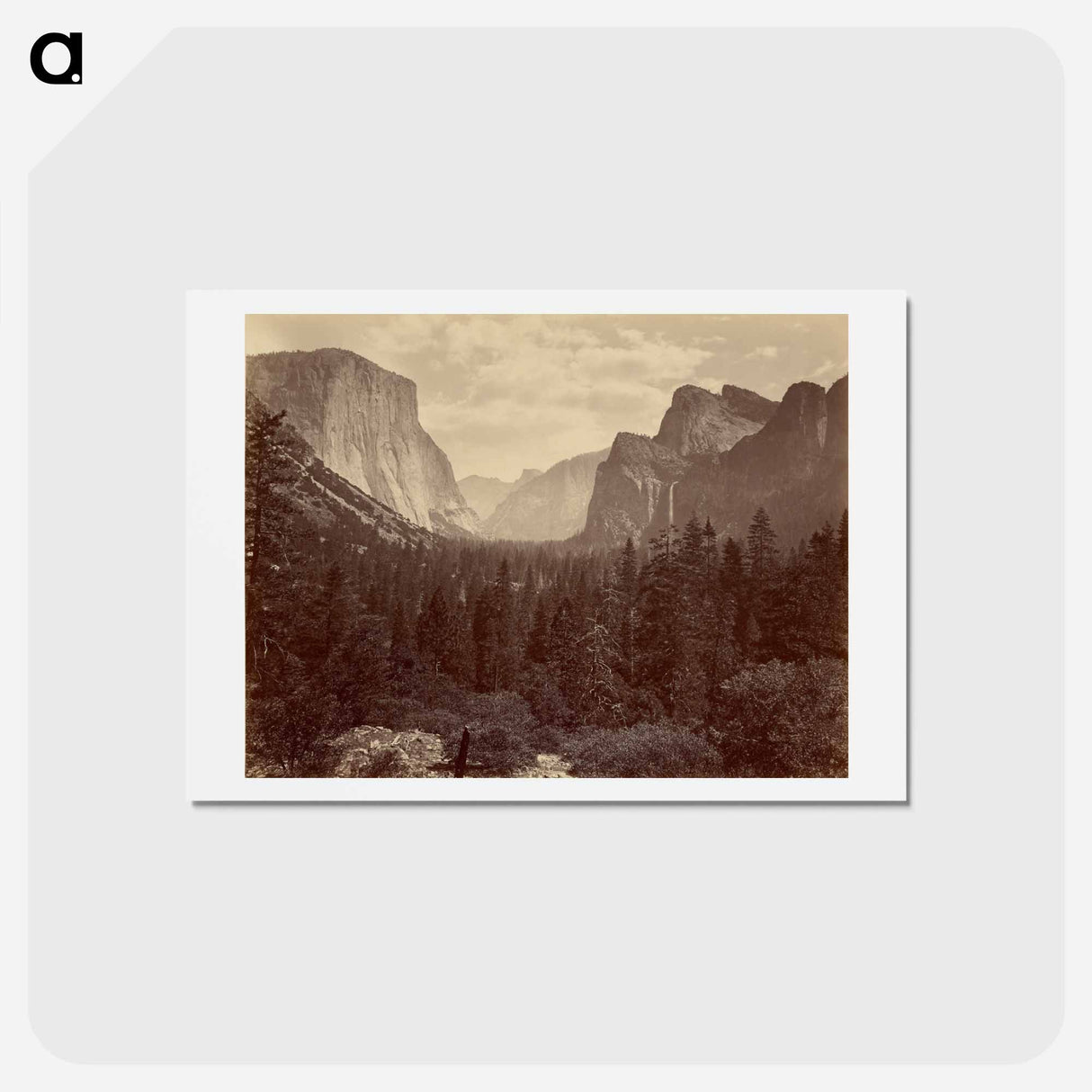 アートポストカード-Yo-Semite Valley From Mariposa Trail
 - エドワード マイブリッジ Postcard.