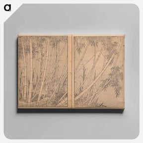 アートパネル-Hokusai's Mount Fuji of the Bamboo Grove - 葛飾 北斎 Canvas.