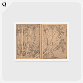 アートポストカード-Hokusai's Mount Fuji of the Bamboo Grove - 葛飾 北斎 Postcard.