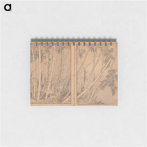 アートメモ帳-Hokusai's Mount Fuji of the Bamboo Grove - 葛飾 北斎 Memo.