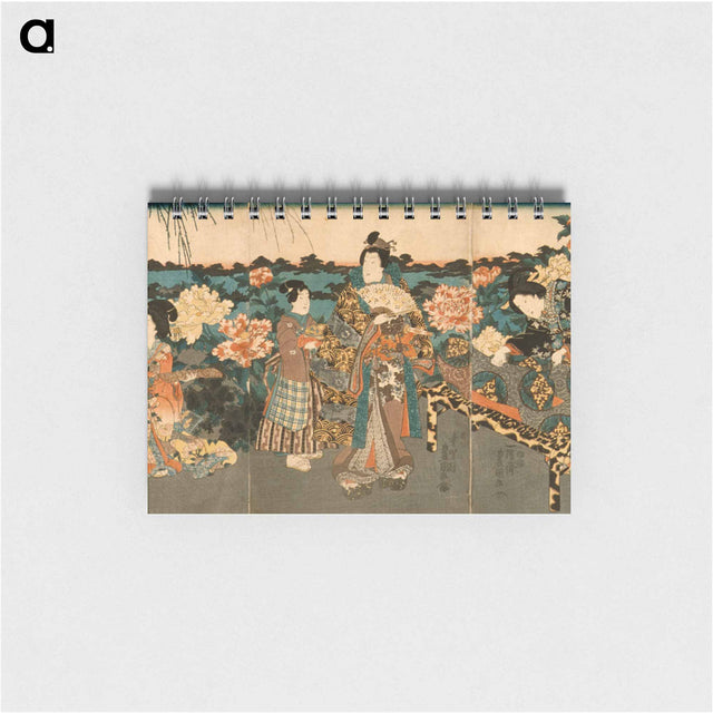 アートメモ帳-Visiting the Peony Garden
 - 歌川 国貞 Memo.