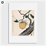 Persimmon and Grasshopper - Katsushika Hokusai Poster.