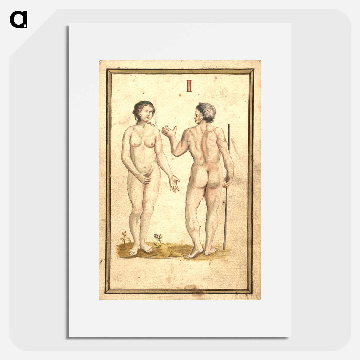 アートポスター-Study of Male and Female Nude Figures in Landscape
 - 国立医学図書館 Poster.