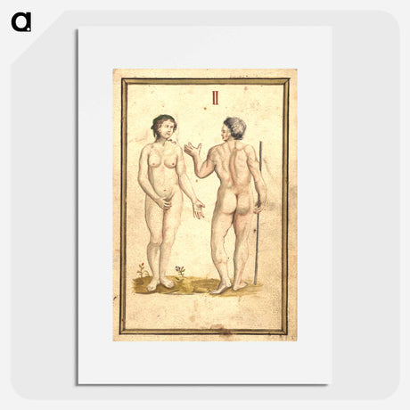 アートポスター-Study of Male and Female Nude Figures in Landscape
 - 国立医学図書館 Poster.