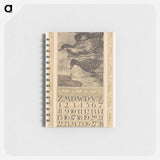 Kalenderblad augustus met drie zwemmende eenden - テオ ヴァン ホイテマ Memo.