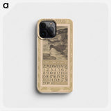 Kalenderblad augustus met drie zwemmende eenden - テオ ファン ホイテマ Phone Case.