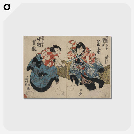 アートポストカード-Segawa Kikunojō as Nuregami no Chōgorō and Nakamura Shikan as Hanaregoma no Chōkichi
 - 歌川 国貞 Postcard.