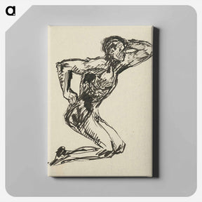 アートパネル-Sketchbook 22 kneeling man - アーノルド ピーター ワイズ クビンチャン Canvas.
