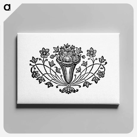 アートパネル-Victorian Flowers in a Vase
 - 大英図書館 Canvas.