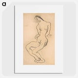 Seated female nude - アーノルド ピーター ワイズ クビンチャン Poster.