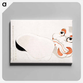 アートパネル-Hokusai's Masks of Oni and Uzume - 葛飾 北斎 Canvas.