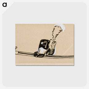 アートポストカード-Luutnantti ziden-runon loppuvinjetti - アルバート エーデルフェルト Postcard.