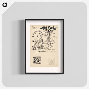 アートポスター-Sketches of hunting motifs - アーノルド ピーター ワイズ クビンチャン Poster.
