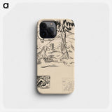 Sketches of hunting motifs - アーノルド ピーター ワイズ クビンチャン Phone Case.