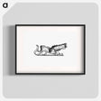 アートポスター-Sleigh Etching Illustration
 - 大英図書館 Poster.