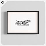 アートポスター-Sleigh Etching Illustration
 - 大英図書館 Poster.