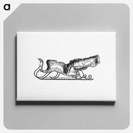 アートパネル-Sleigh Etching Illustration
 - 大英図書館 Canvas.