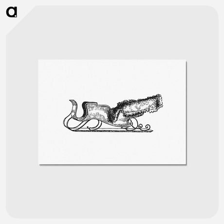 アートポストカード-Sleigh Etching Illustration
 - 大英図書館 Postcard.