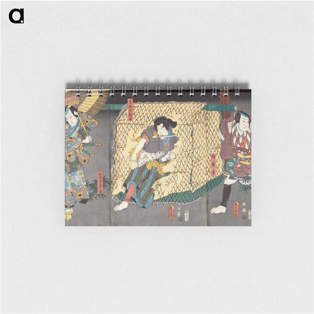 アートメモ帳-Actors in the Roles of Yoshida no Matsuwaka, Ōtomo Hitachinosuke, and Yakko Kajihira
 - 歌川 国貞 Memo.