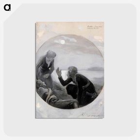 アートポストカード-ja nousee, astuu askeleen ja kuolee neidon etehen - アルバート エーデルフェルト Postcard.