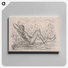アートパネル-Sitting man - アーノルド ピーター ワイズ クビンチャン Canvas.