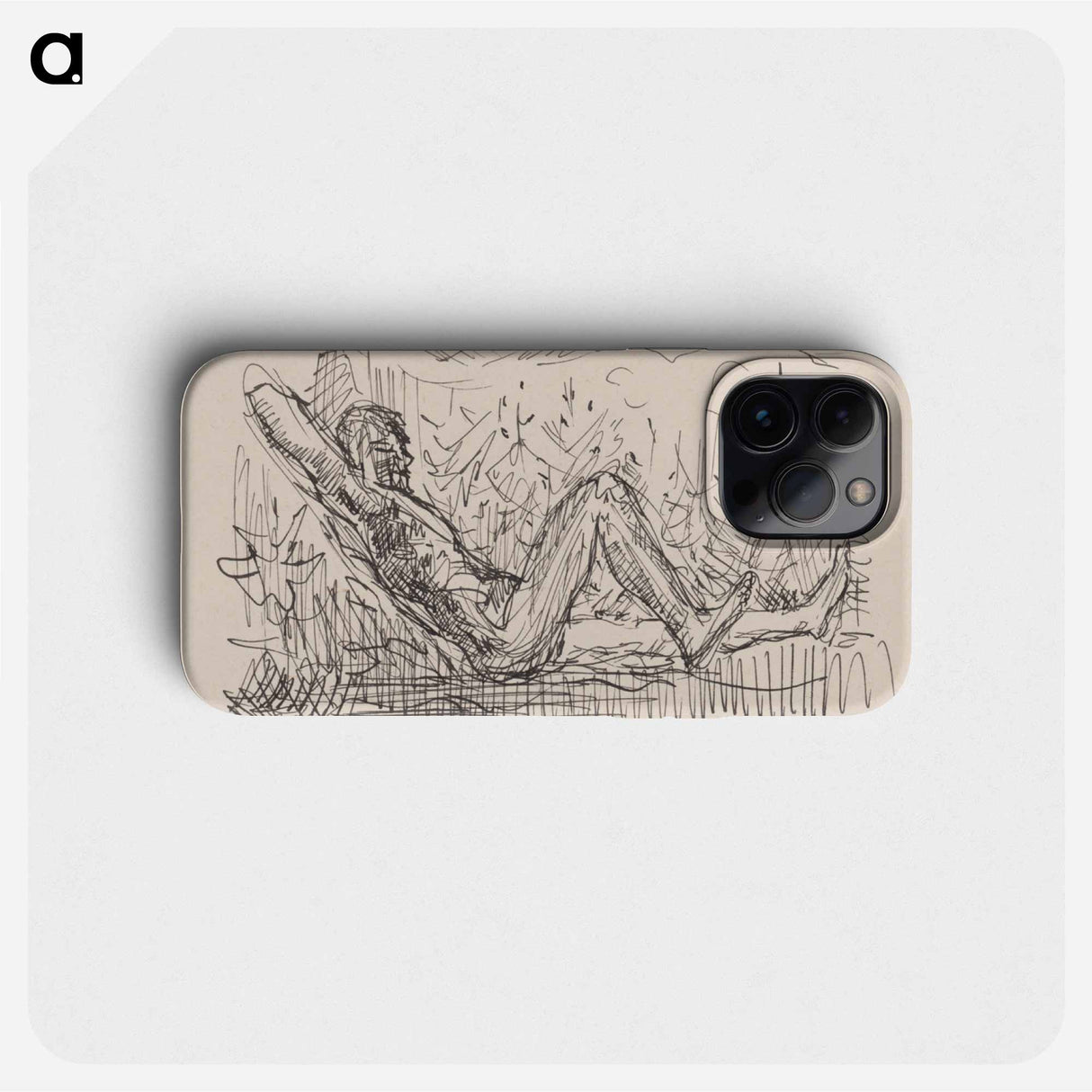 Sitting man - アーノルド ピーター ワイズ クビンチャン Phone Case.