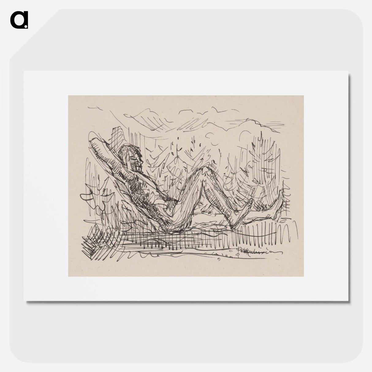 Sitting man - アーノルド ピーター ワイズ クビンチャン Poster.