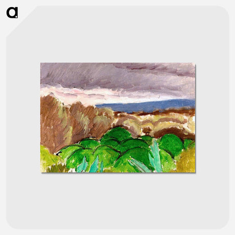 アートポストカード-Cagnes, Landscape in Stormy Weather - アンリ マティス Postcard.