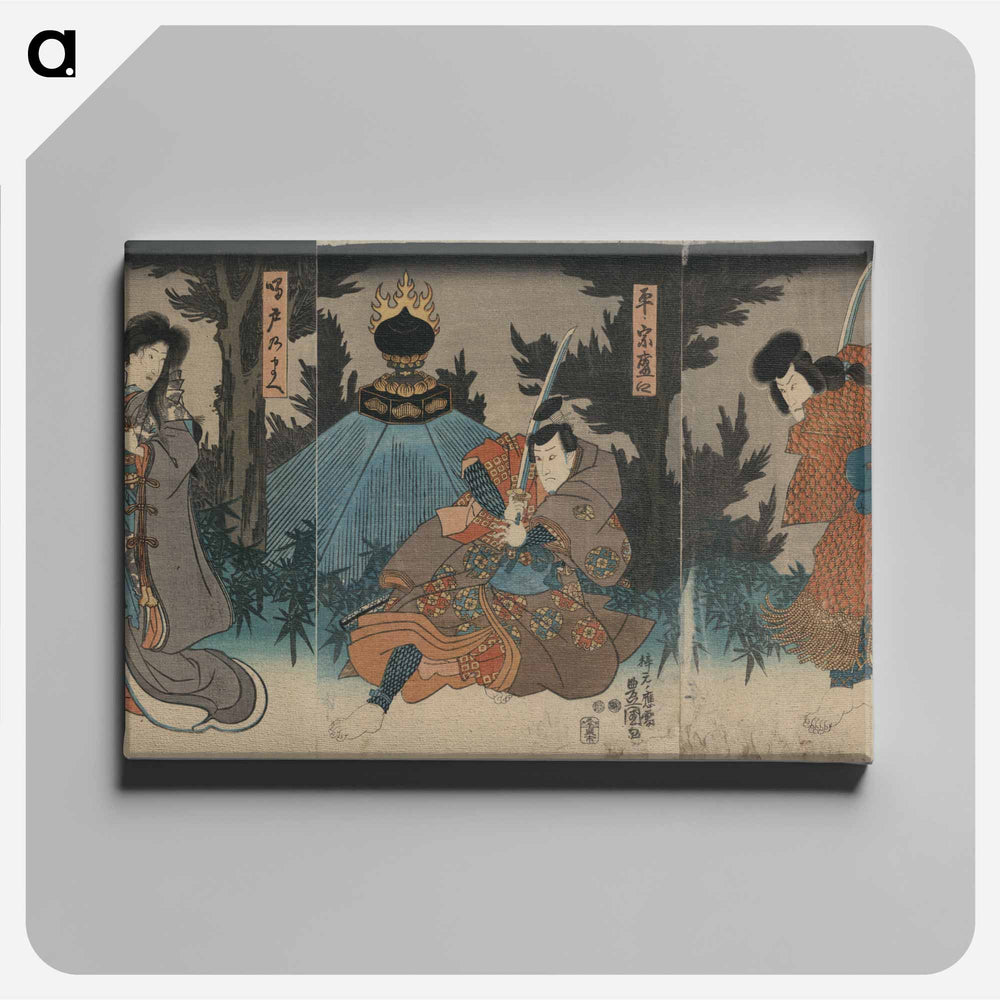 アートパネル-Narutonomae; Taira no Munemori Kyō; Akugenta Yoshihira
 - 歌川 国貞 Canvas.