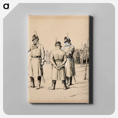 grönhagen miettii, kylmä on von kothen, schantz ärjyy vaan ja konow kiroaa - Albert Edelfelt Canvas.