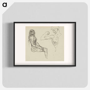 アートポスター-Sketchbook 22 sketches of a woman and a man - アーノルド ピーター ワイズ クビンチャン Poster.