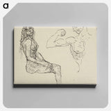 Sketchbook 22 sketches of a woman and a man - アーノルド ピーター ワイズ クビンチャン Canvas.