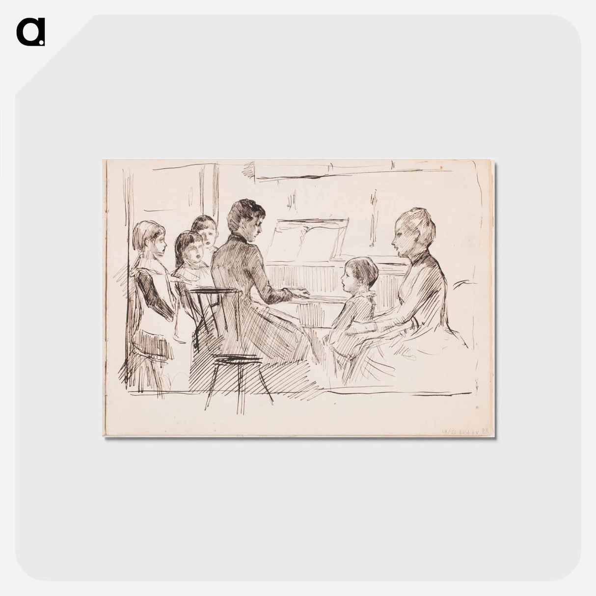 アートポストカード-(unknown) part of a sketchbook - アルバート エーデルフェルト Postcard.