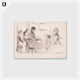 アートポストカード-(unknown) part of a sketchbook - アルバート エーデルフェルト Postcard.